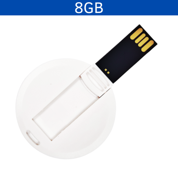 MEMORIA USB BOTON 8GB (USB139-U) BLANCO