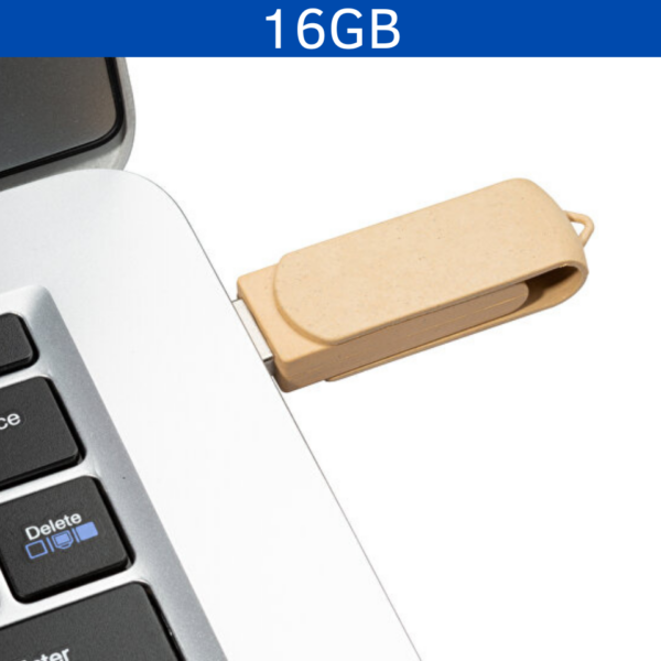 MEMORIA USB LONDON ECO 16GB (USB220-U) CAFÉ - Imagen 3