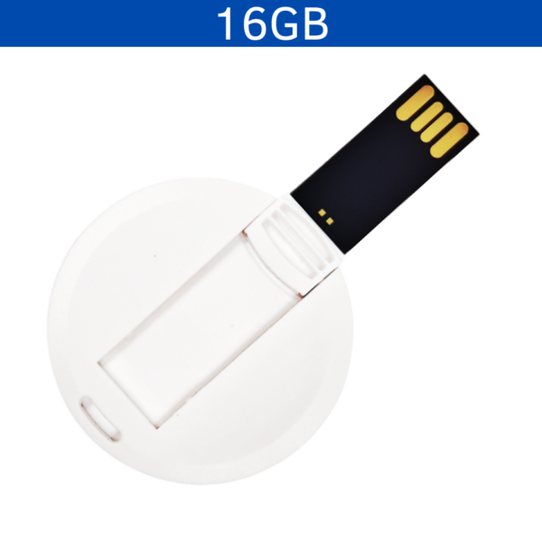 MEMORIA USB BOTON 16GB (USB228-U) BLANCO