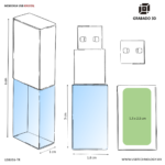 MEMORIA USB KRISTAL 32GB (USB316-U) TRANSPARENTE - Image 4