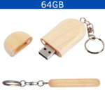 MEMORIA USB OVAL 64GB (USB406-U) MADERA - Image 3