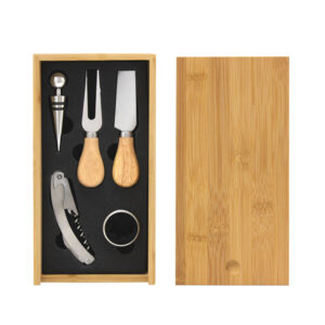 SET DE VINO Y TABLA PARA QUESOS "WINCHESTER" (T708 MADERA)