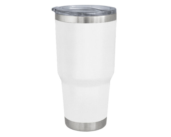 TERMO DOBLE PARED ACERO PARA AUTO DENZEL A2319 BLANCO (Acero inoxidable)