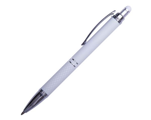BOLÍGRAFO DE ALUMINIO STEVIA DE TINTA AZUL A2671A BLANCO (Aluminio)