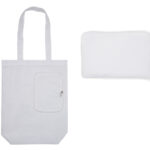 BOLSA MULTIFUNCIONAL PLEGABLE CON CIERRE SHARON A3041 BLANCO (POLIÉSTER 210D / A3041.01 /  ARTICULOS PROMOCIONALES)