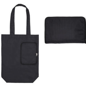 BOLSA MULTIFUNCIONAL PLEGABLE CON CIERRE SHARON A3041 NEGRO (Poliéster 210D)