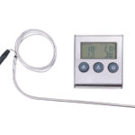 TERMÓMETRO DIGITAL DE COCINA GRILL A3082 PLATA (PLÁSTICO / ACERO INOXIDABLE / A3082.17 /  ARTICULOS PROMOCIONALES)