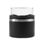 BAR 039 N - VASO WHISKERO BASILE NEGRO (NEGRO / ACERO INOXIDABLE / VIDRIO / RUBBER)