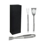 BBQ 020 N - SET DE BBQ SEJO (NEGRO / ACERO INOXIDABLE UTENSILIOS.)