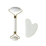 DAM 052 B - SET MASAJEADOR HELENA (BLANCO / PIEDRA JADE / METAL) - Image 3