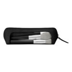 DAM 066 N - SET DE BROCHAS ROMINA NEGRO (NEGRO / CURPIEL Y PVC ESTUCHE / MADERA, ALUMINIO Y NAILON BROCHAS / POLIESTER TOALLA / LATEX ESPONJA) - Image 2