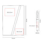 HL 9041 A - SET DE LIBRETA JINSEI AZUL (AZUL / CURPIEL Y METAL LIBRETA / ACERO INOXIDABLE BOLIGRAFO) - Image 5