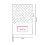 HL 9046 G - LIBRETA TESUT GRIS (GRIS / CUERPIEL / PAPEL) - Image 3