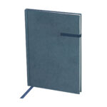HL 9048 A - LIBRETA BLID AZUL (AZUL / POLIESTER SUAVE AL TACTO (PIEL DE DURAZNO) / CARTONCILLO RIGIDO / PAPEL)