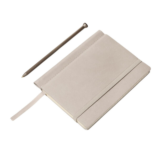 HL 9059 G - LIBRETA DAGOM GRIS (GRIS / CURPIEL / PAPEL / PLASTICO)