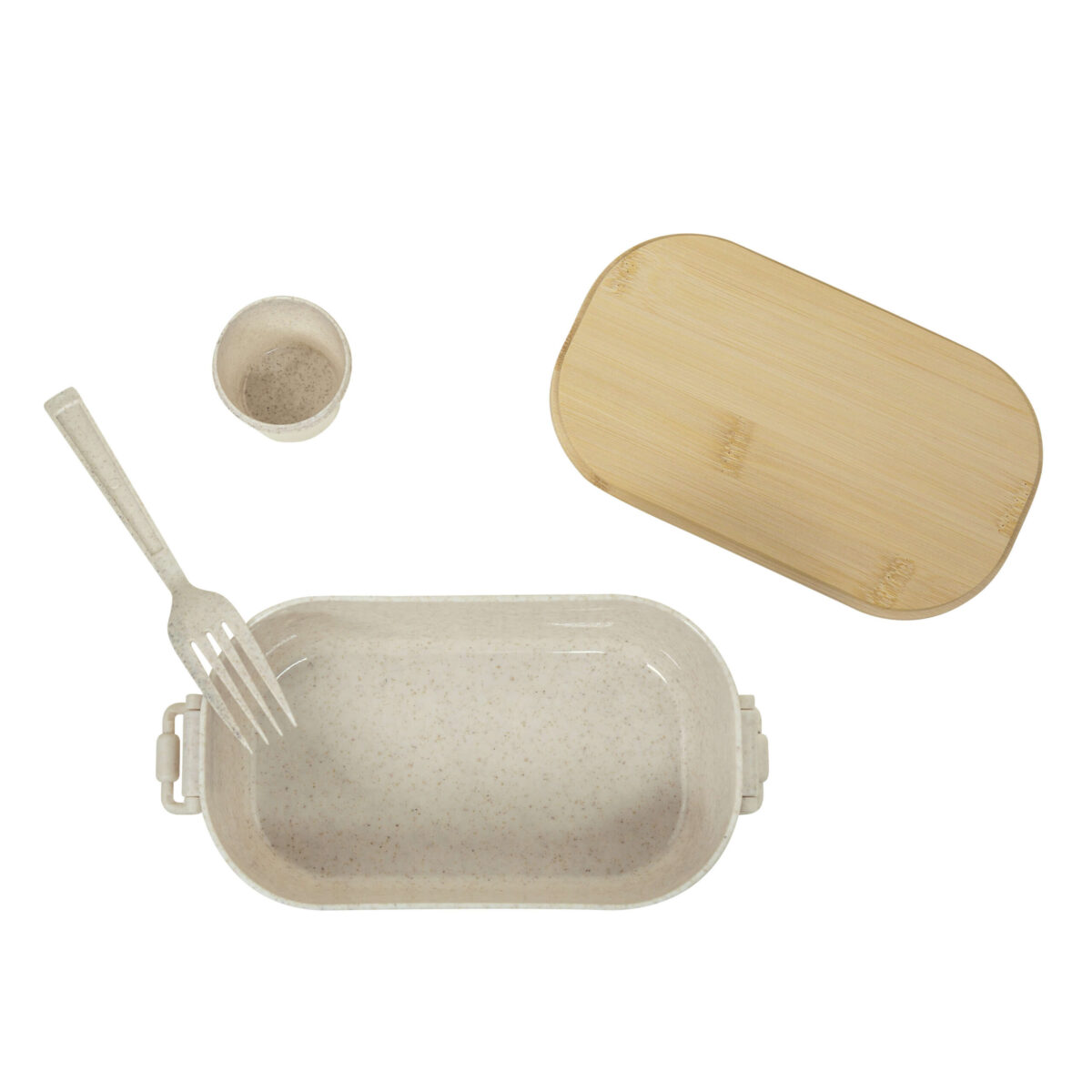 KTC 607 BE - LONCHERA MAKAN BEIGE (BEIGE / PLASTICO / BAMBU) - Image 3