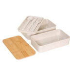 KTC 612 BE - PORTAVIANDAS TURM BEIGE (BEIGE / FIBRA DE TRIGO / BAMBU EN TAPA) - Image 3