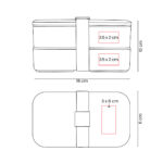 KTC 612 BE - PORTAVIANDAS TURM BEIGE (BEIGE / FIBRA DE TRIGO / BAMBU EN TAPA) - Image 5