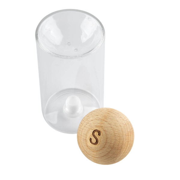 KTC 850 BE - SET DE SALERO Y PIMENTERO BENITO BEIGE (BEIGE / MADERA / VIDRIO) - Imagen 3