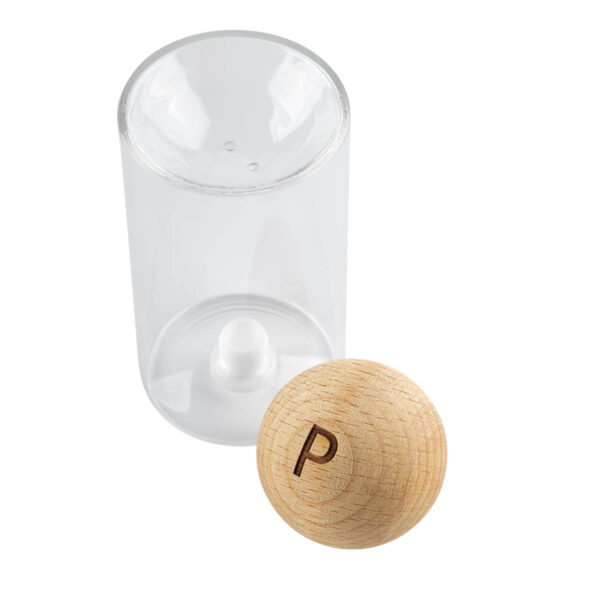 KTC 850 BE - SET DE SALERO Y PIMENTERO BENITO BEIGE (BEIGE / MADERA / VIDRIO) - Imagen 4