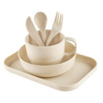 KTC 900 BE - VAJILLA INDIVIDUAL ZEKE BEIGE (BEIGE / PLASTICO / FIBRA DE TRIGO)