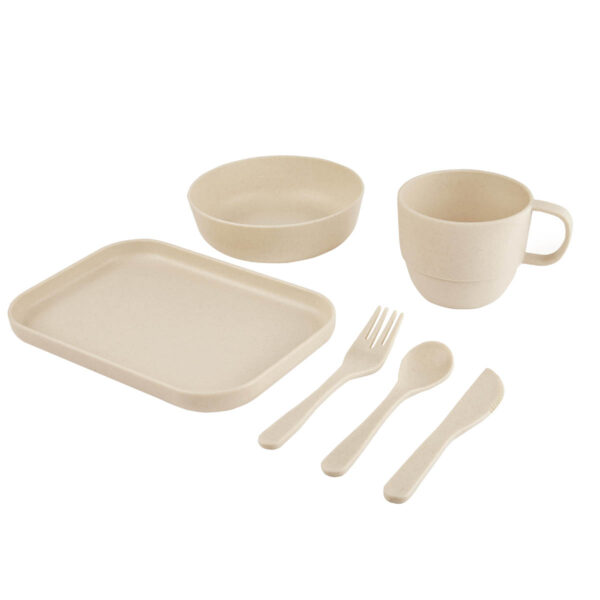 KTC 900 BE - VAJILLA INDIVIDUAL ZEKE BEIGE (BEIGE / PLASTICO / FIBRA DE TRIGO) - Imagen 2