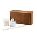 KTC 950 B - SET DE HOGAR ALICE BLANCO (BLANCO / VIDRIO / CERA DE SOYA / FIBRA DE POLIESTER /  FRAGANCIA)