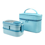 KTC 613 A - SET PORTAVIANDAS AMANDA AZUL (AZUL / POLIESTER / ALUMINIO / PLASTICO)