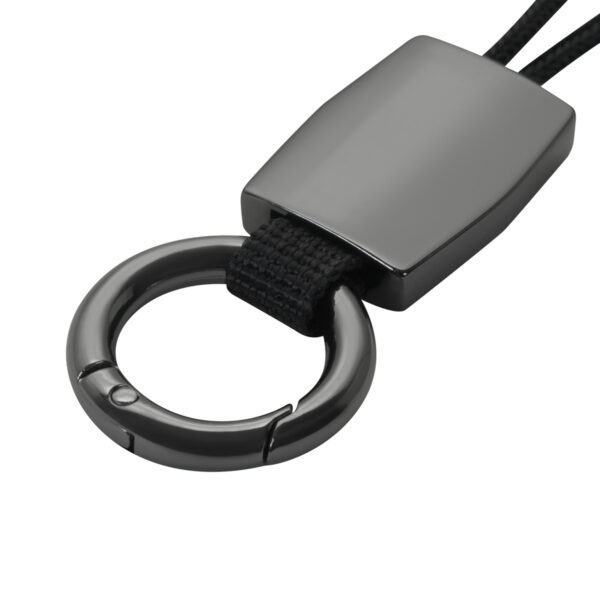 M 7986 N - LLAVERO STROP (NEGRO / METAL) - Imagen 3