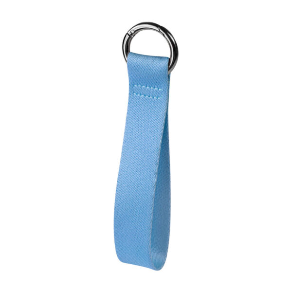M 7989 A - LLAVERO TISSU AZUL (AZUL / METAL / POLIESTER)