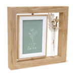 PRT 122 BE - PORTARRETRATO ROSMARY BEIGE (BEIGE / MDF / VIDRIO / FLORES SECAS)