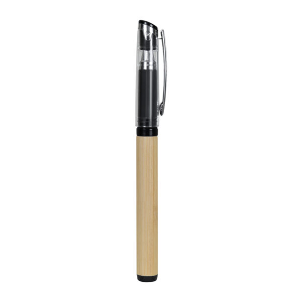 RQ 035 N - BOLÍGRAFO OLDHAMII NEGRO (NEGRO / BAMBU / RUBBER / PLASTICO / METAL) - Imagen 4