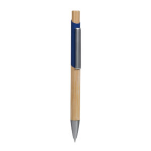 RQ 1130 A - BOLÍGRAFO HOLZ AZUL (AZUL / ALUMINIO / BAMBU)