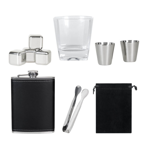 SET 017 N - SET DE BAR ABERDEEN (NEGRO / ACERO INOXIDABLE / VIDRIO) - Imagen 4