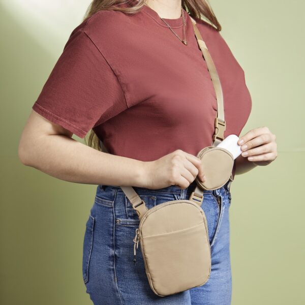 SIN 762 BE - MINI BOLSA MICHEL BEIGE (BEIGE / POLIESTER) - Imagen 3