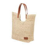 SIN 767 BE - BOLSA CUZCO BEIGE (BEIGE / PAJA DE PAPEL / CURPIEL / POLIESTER)