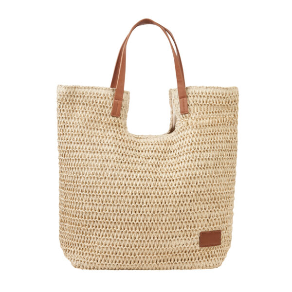 SIN 767 BE - BOLSA CUZCO BEIGE (BEIGE / PAJA DE PAPEL / CURPIEL / POLIESTER) - Imagen 2