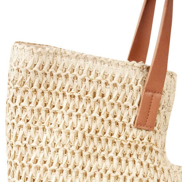 SIN 767 BE - BOLSA CUZCO BEIGE (BEIGE / PAJA DE PAPEL / CURPIEL / POLIESTER) - Imagen 4