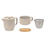 TAZ 066 BE - TAZA TETERA HUNNI BEIGE (BEIGE / CERAMICA / BAMBU) - Image 3