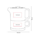 TAZ 066 N - TAZA TETERA HUNNI NEGRO (NEGRO / CERAMICA / BAMBU) - Image 4