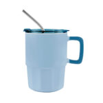 TAZ 067 A - TAZA CORALINE AZUL (AZUL / CERAMICA / PLASTICO / ACERO INOXIDABLE) - Image 5