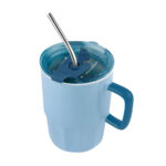 TAZ 067 A - TAZA CORALINE AZUL (AZUL / CERAMICA / PLASTICO / ACERO INOXIDABLE) - Image 3