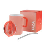 TAZ 067 O - TAZA CORALINE NARANJA (NARANJA / CERAMICA / PLASTICO / ACERO INOXIDABLE) - Image 2
