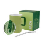 TAZ 067 V - TAZA CORALINE VERDE (VERDE / CERAMICA / PLASTICO / ACERO INOXIDABLE) - Image 2
