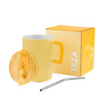 TAZ 067 Y - TAZA CORALINE AMARILLO (AMARILLO / CERAMICA / PLASTICO / ACERO INOXIDABLE) - Image 3