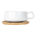 TAZ 070 B - TAZA WUHAN BLANCO (BLANCO / CERAMICA / BAMBU) - Image 3