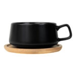TAZ 070 N - TAZA WUHAN NEGRO (NEGRO / CERAMICA / BAMBU) - Image 4