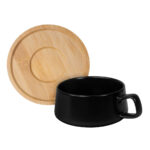 TAZ 070 N - TAZA WUHAN NEGRO (NEGRO / CERAMICA / BAMBU) - Image 3