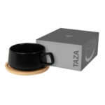 TAZ 070 N - TAZA WUHAN NEGRO (NEGRO / CERAMICA / BAMBU) - Image 2
