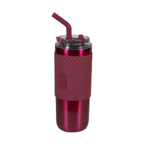TMPS 204 P - TERMO ZULÚ ROSA (ROSA / ACERO INOXIDABLE / PLASTICO / SILICON)